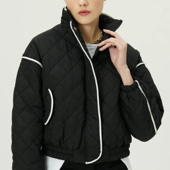 Storets Boa Quilted Bomber Jacket S/M - Picture 2 of 16